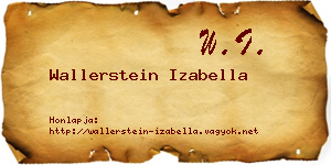 Wallerstein Izabella névjegykártya