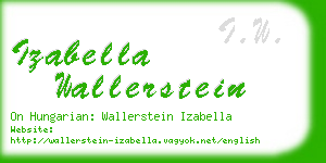 izabella wallerstein business card
